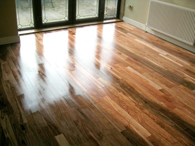 sanded and sealed floor